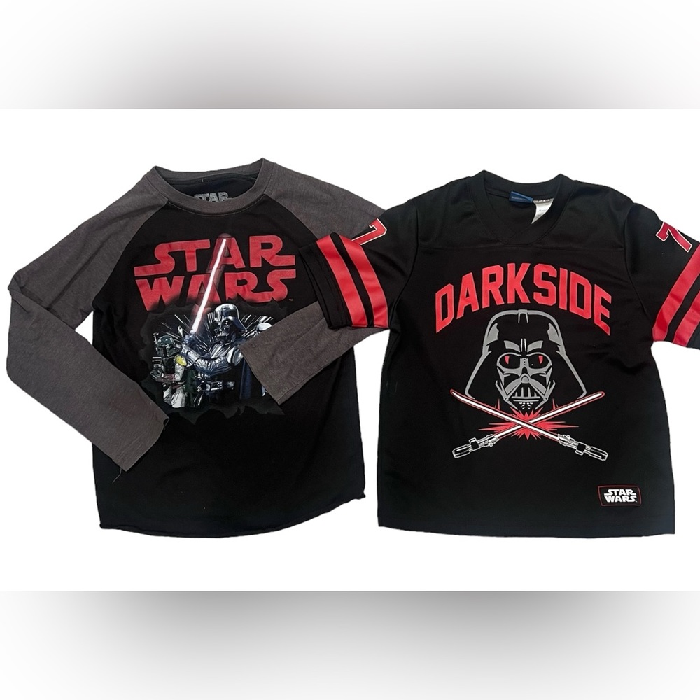 Star Wars Long Sleeve Tee Dark Side 77 Jersey Bundle Size 5